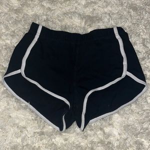 Black shorts with white trims